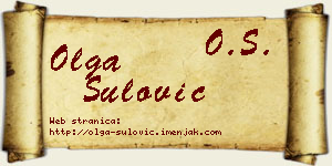 Olga Šulović vizit kartica